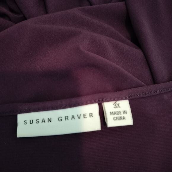 Susan Graver Liquid Knit Tank Purple Lace - Picture 8 of 8